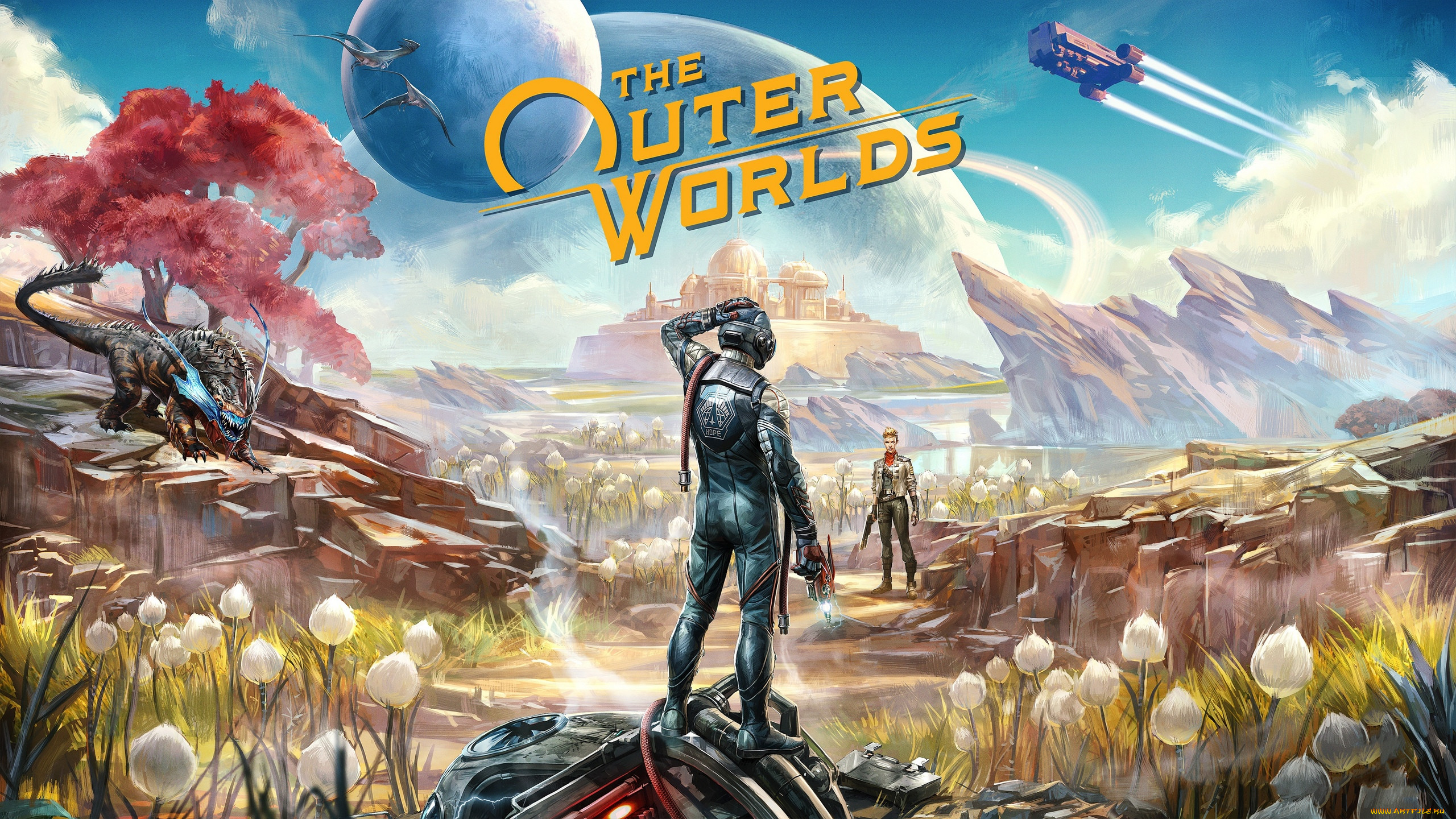 Обои The Outer Worlds (2019) Видео Игры ---Другое, обои для рабочего стола,  фотографии the outer worlds , 2019, видео игры, ---другое, постер, ролевая,  игра, ps4, xbox, one, the, outer, worlds, вид, от,